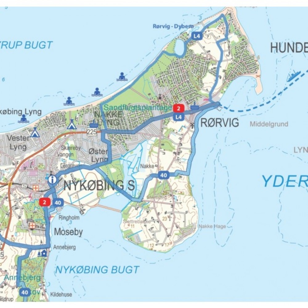 Köp Norra Själland Cykelkarta med snabb leverans - Kartbutiken.se